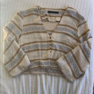 Zara Long Sleeved Crop Top